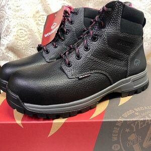 Wolverine Black and Gray Leather Boots